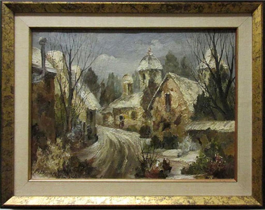 Andre Besse (1922-1972) - Entree De Village Dans La Creuse
