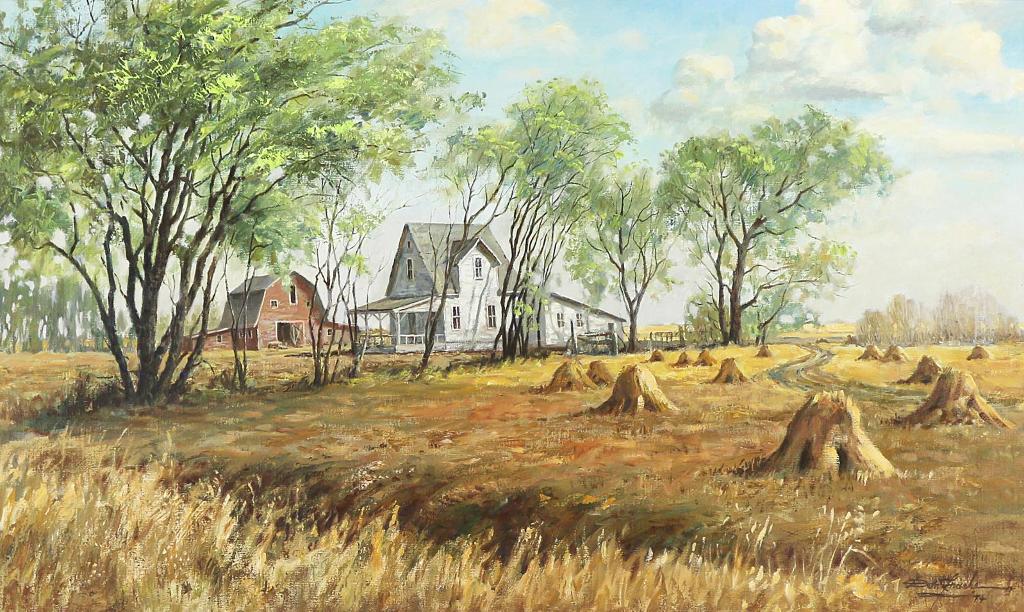 Don Frache (1919-1994) - Old Farmyard; 1974