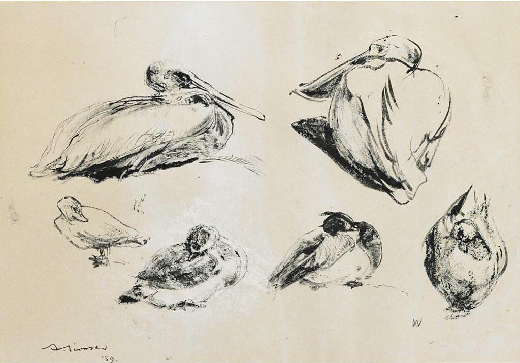 Arthur Lismer (1885-1969) - Study Of Birds