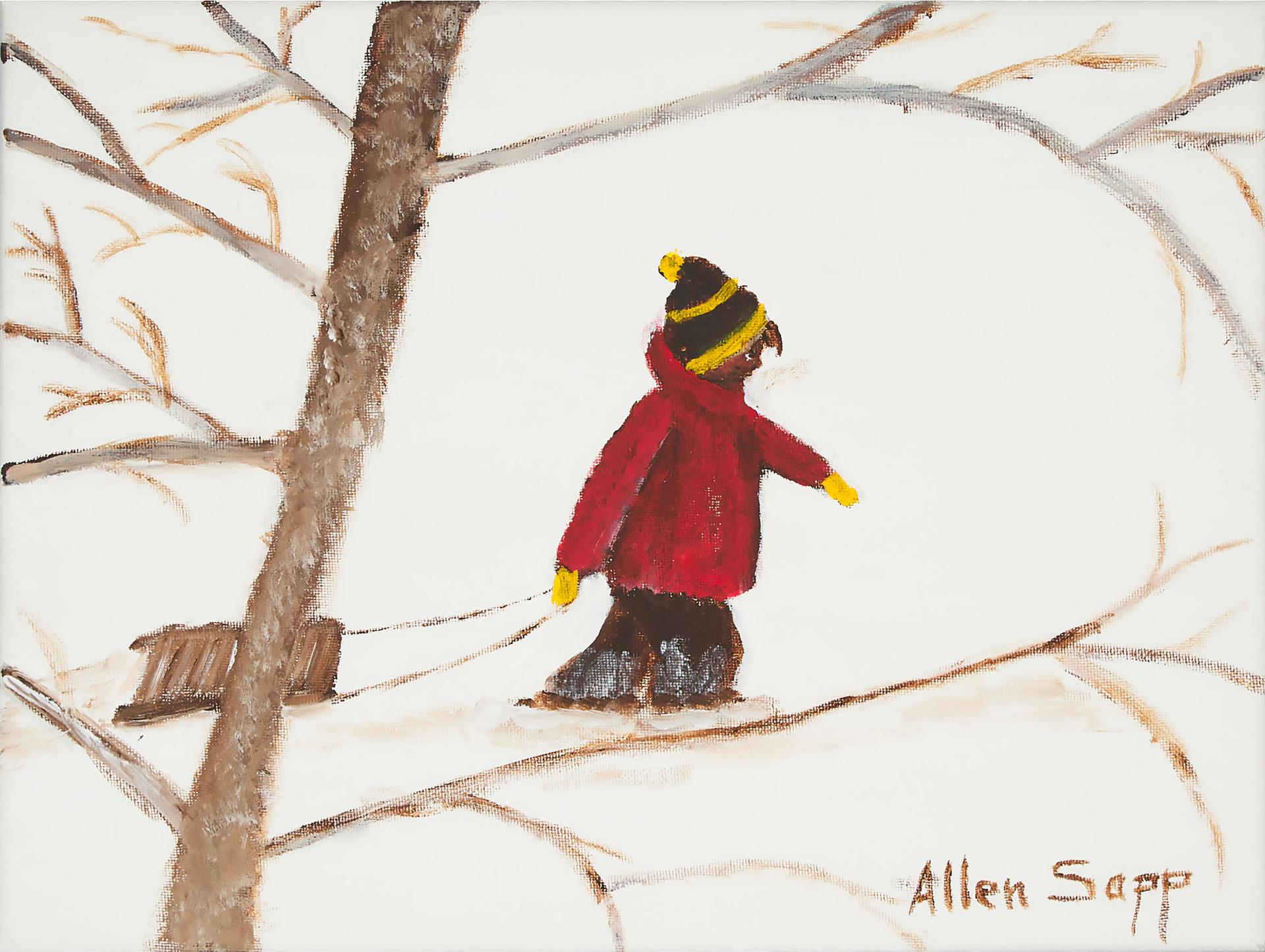 Allen Fredrick Sapp (1929-2015) - Untitled (Going Sledding)