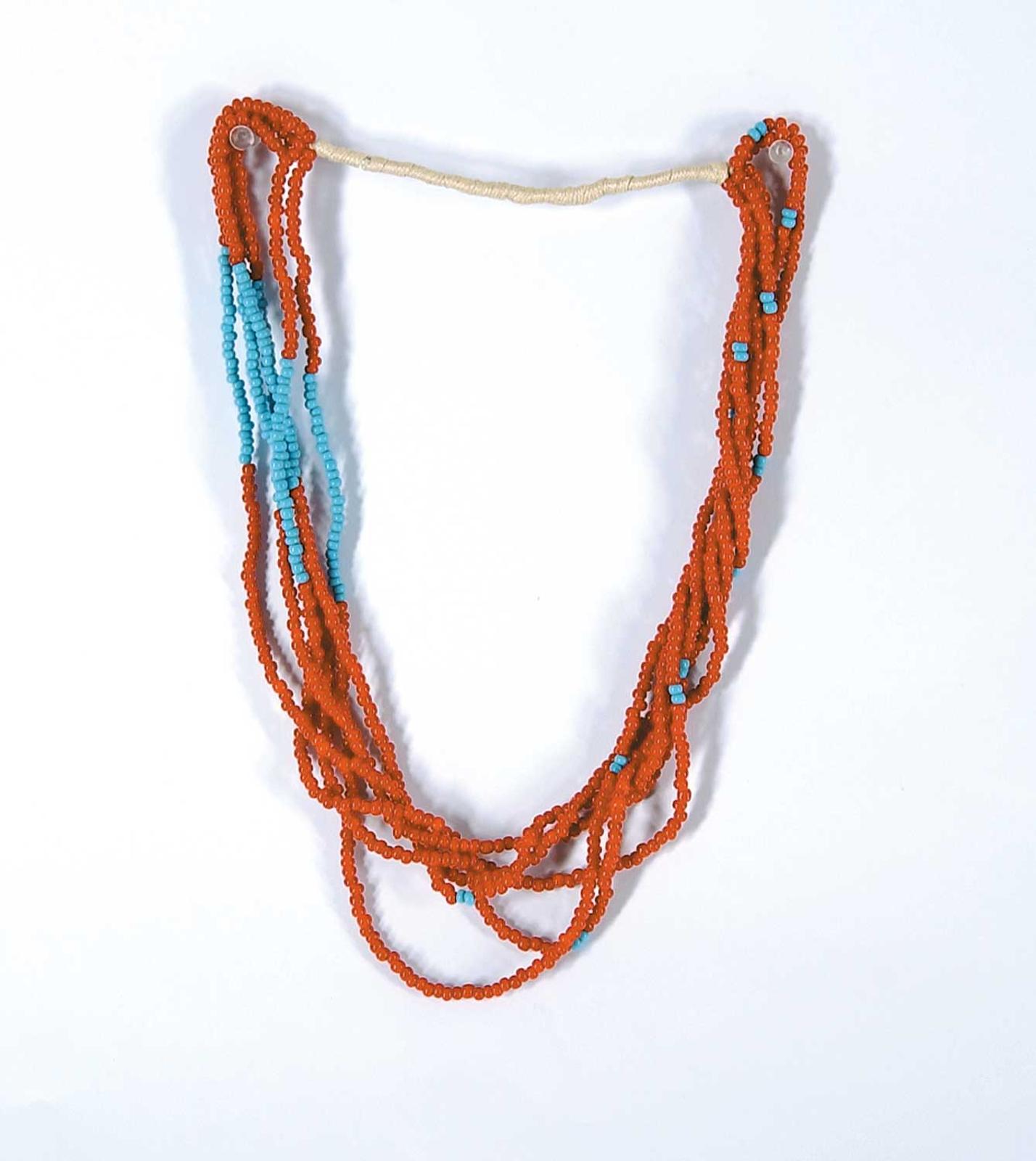Robert Charles Aller (1922-2008) - Untitled - Red and Blue Beaded Necklace