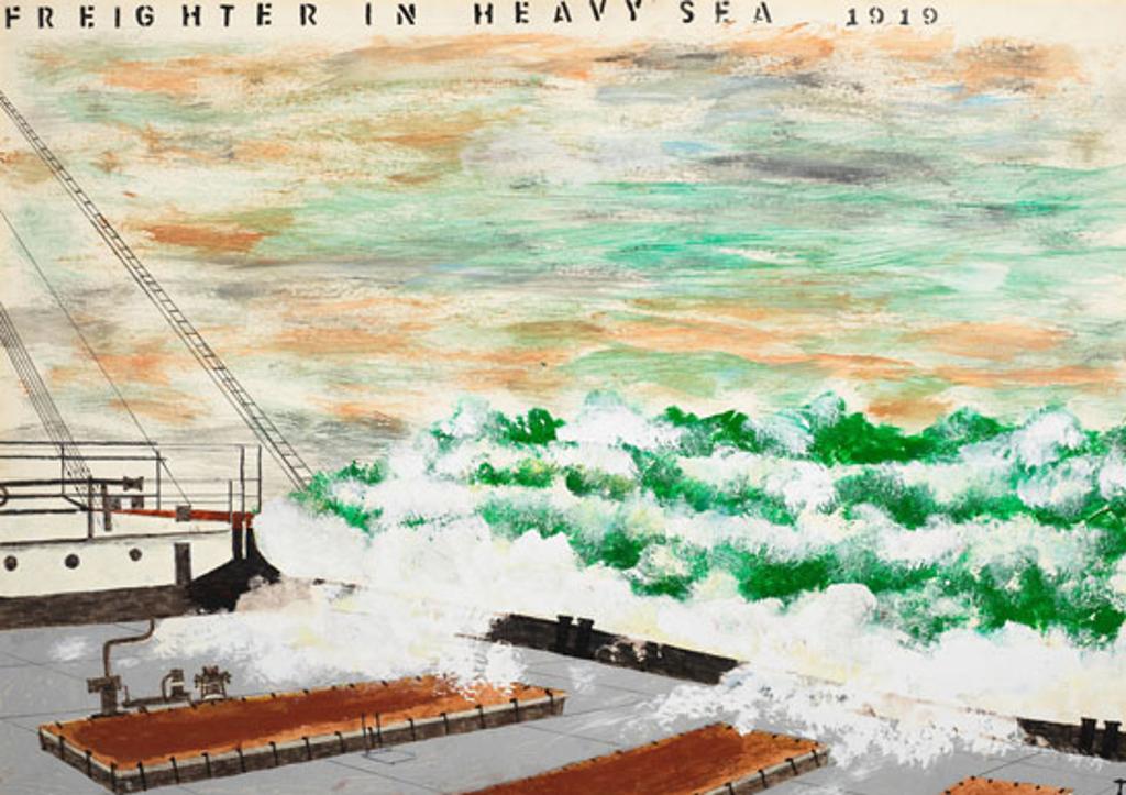Angus Trudeau (1908-1984) - Freighter in Heavy Sea 1919
