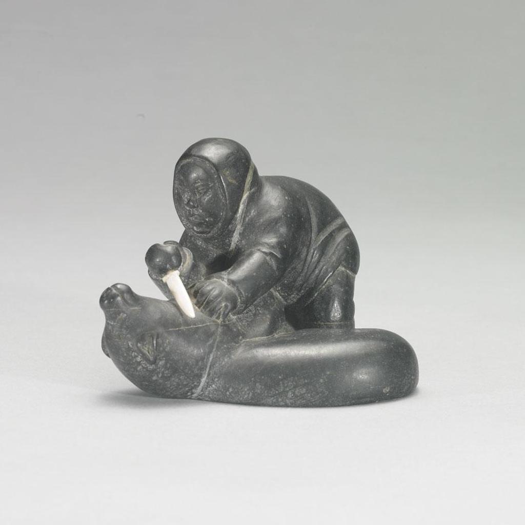 Samson Kingalik (1937-2011) - Hunter Butchering A Bear