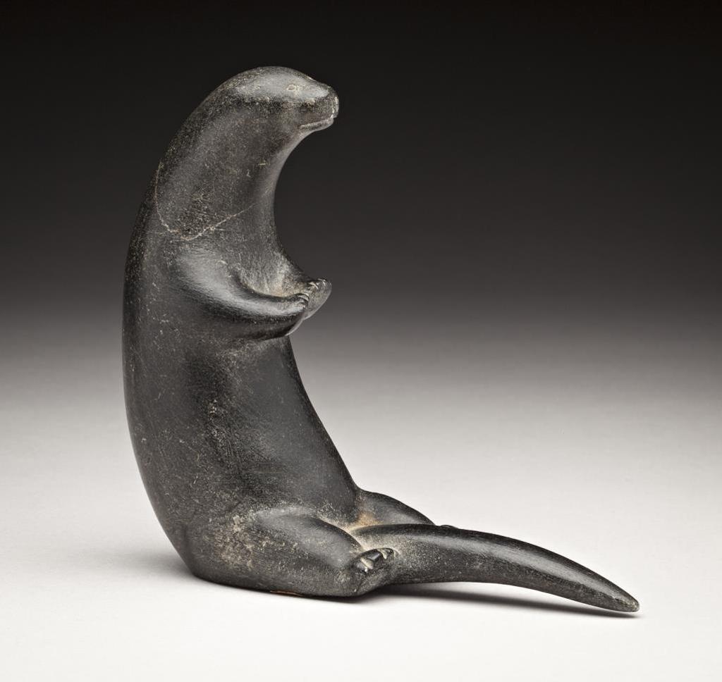 Aisa Ajagutaina Tukala (1905-1977) - Puvirnituq, Seated Otter, mid 1950s