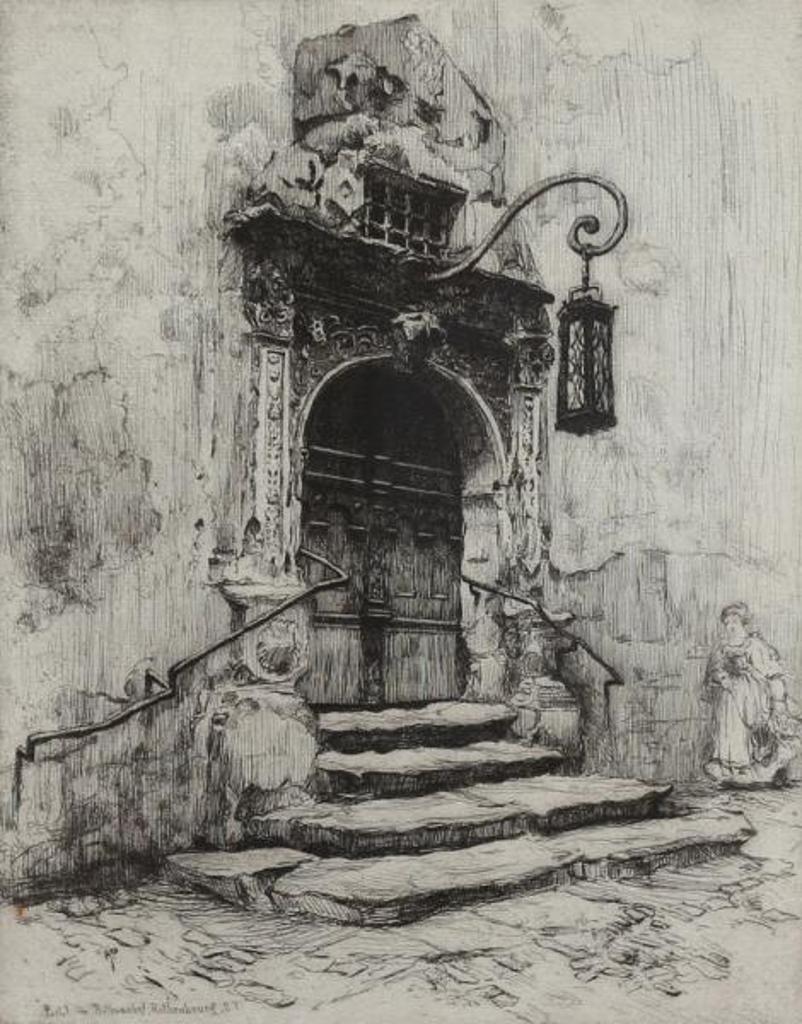 Franklin Milton Armington (1876-1941) - Portal In Rathaushof, Rothenbourg; 1909