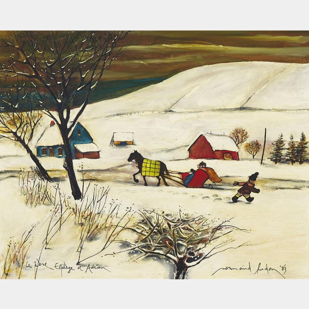 Normand Hudon (1929-1997) - La Père Elphège Et Adrien