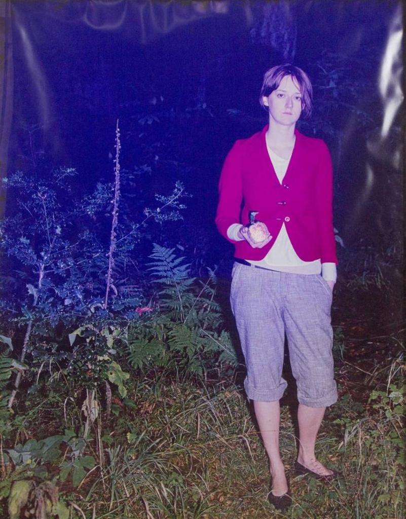 Anna Spong - Untitled - woman amongst ferns and holly