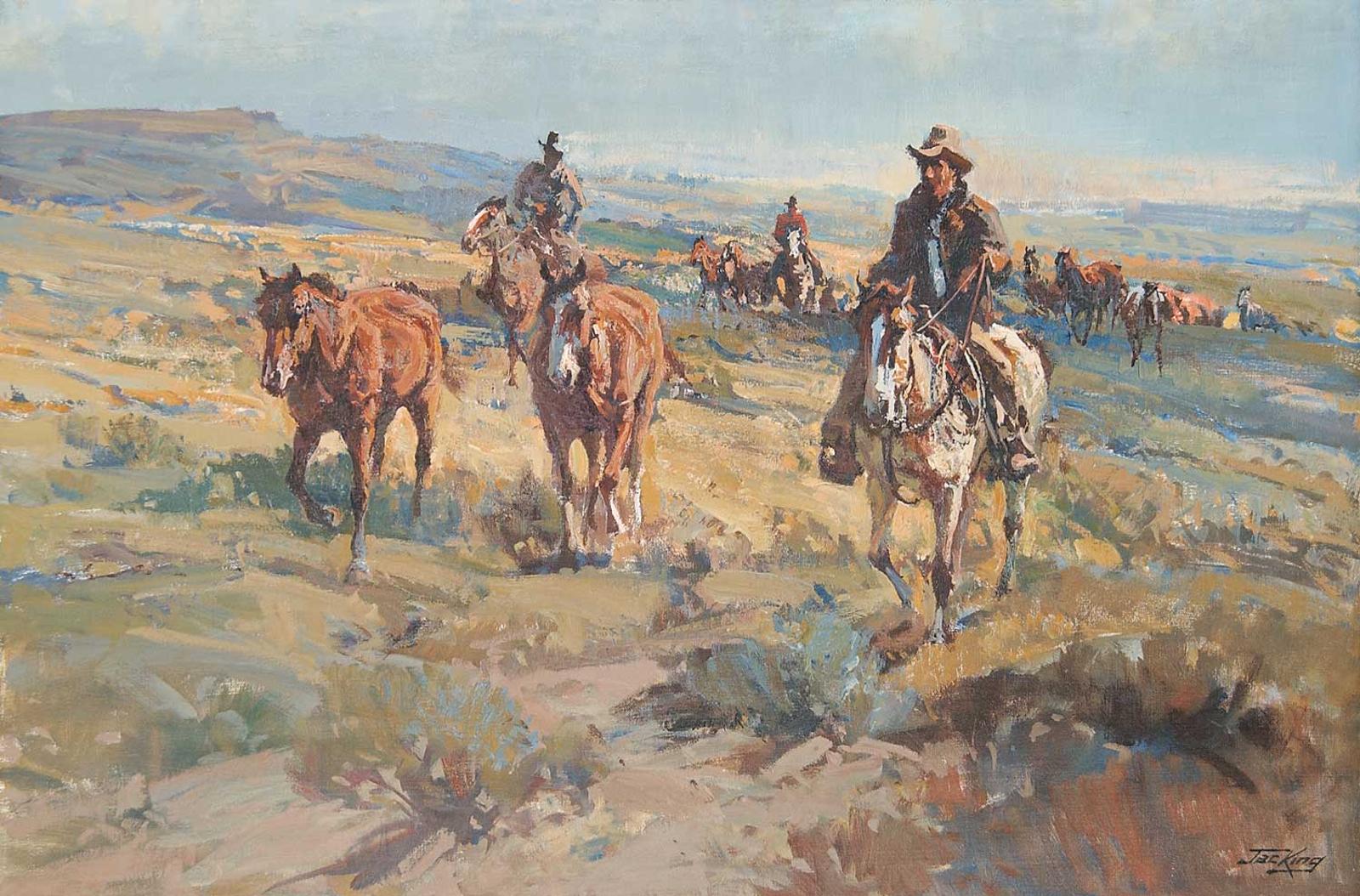 Jack [Jac] Elmo King (1920-1998) - Untitled - Riding the Herd