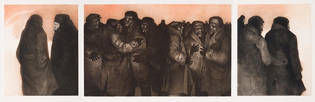 David Lloyd Blackwood (1941-2022) - The Burning of the S.S. Diana (triptych)