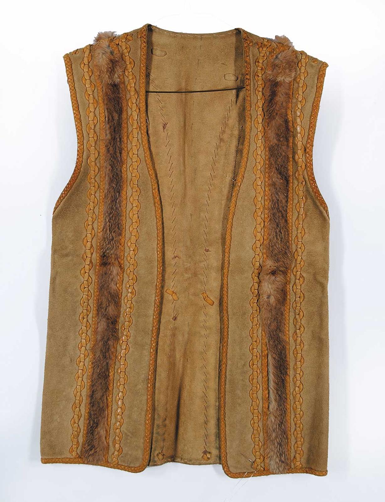 Robert Charles Aller (1922-2008) - Untitled - Moose Hide Sleeveless Jacket with Rabbit Fur