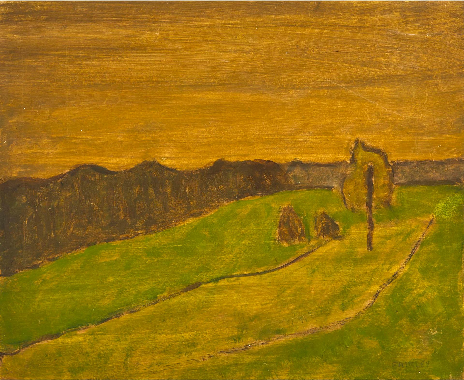 Barker Fairley (1887-1986) - BROWN SKY, P.E.C., 1974