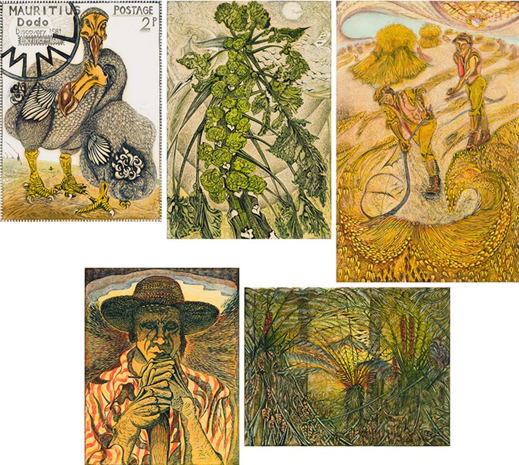 Richard Calver (1946-2021) - Set of 5 Linocuts