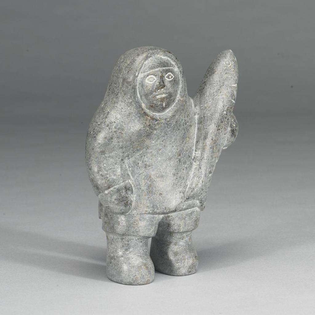 Mathew Aqigaaq (1940-2010) - Man And Fish