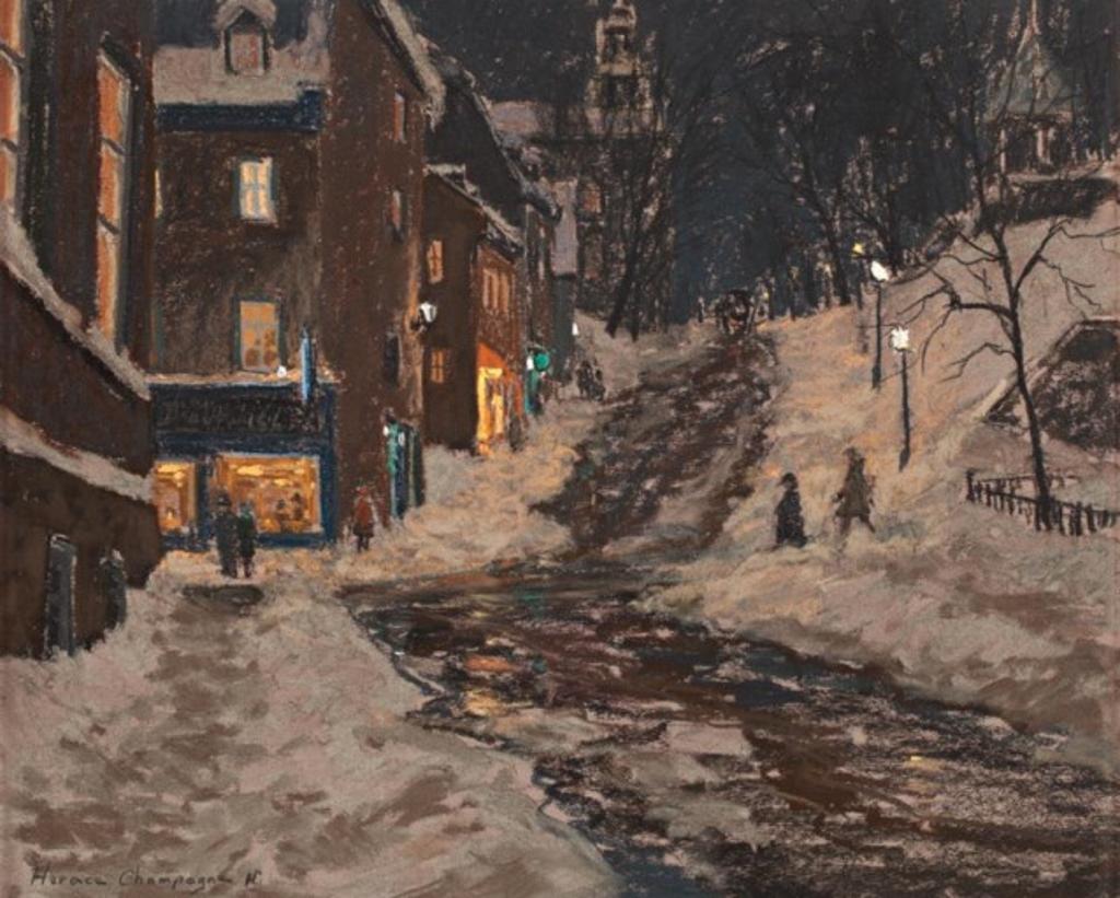 Horace Champagne (1937) - Rue DAuteuil, Old Quebec