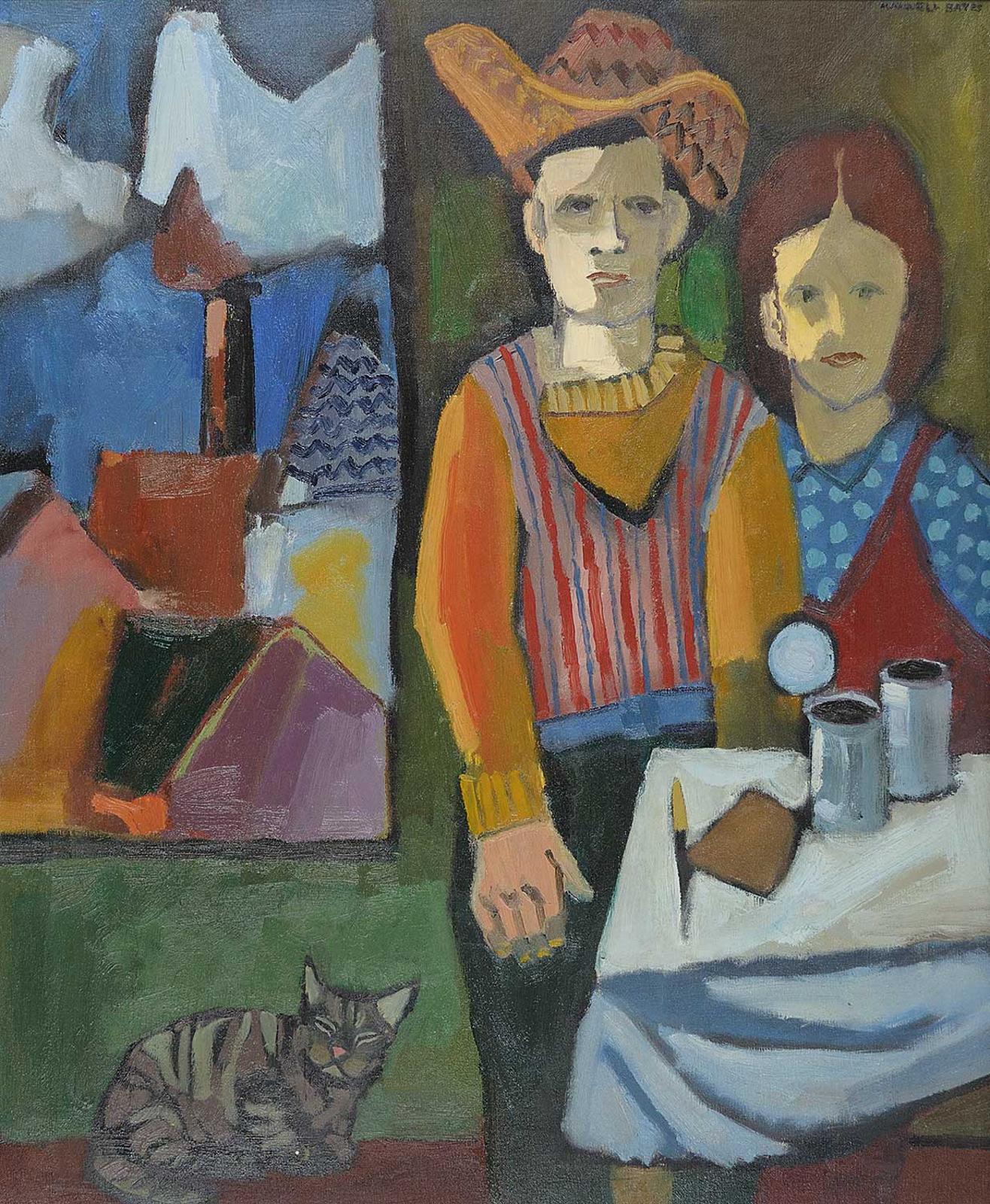 Maxwell Bennett Bates (1906-1980) - Interior with Figures