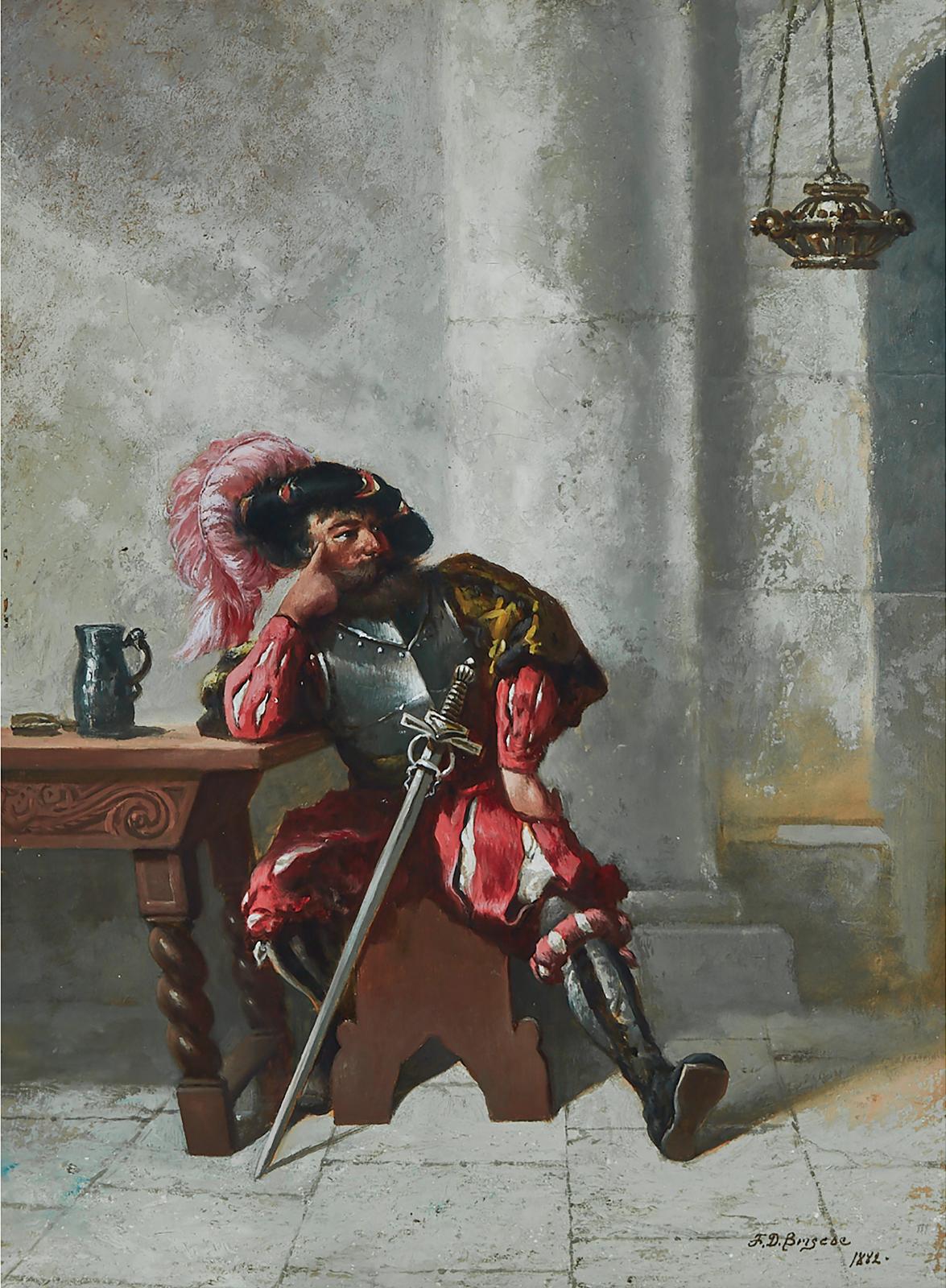 Franklin Dullin Briscoe (1844-1903) - Resting Landsknecht, 1882
