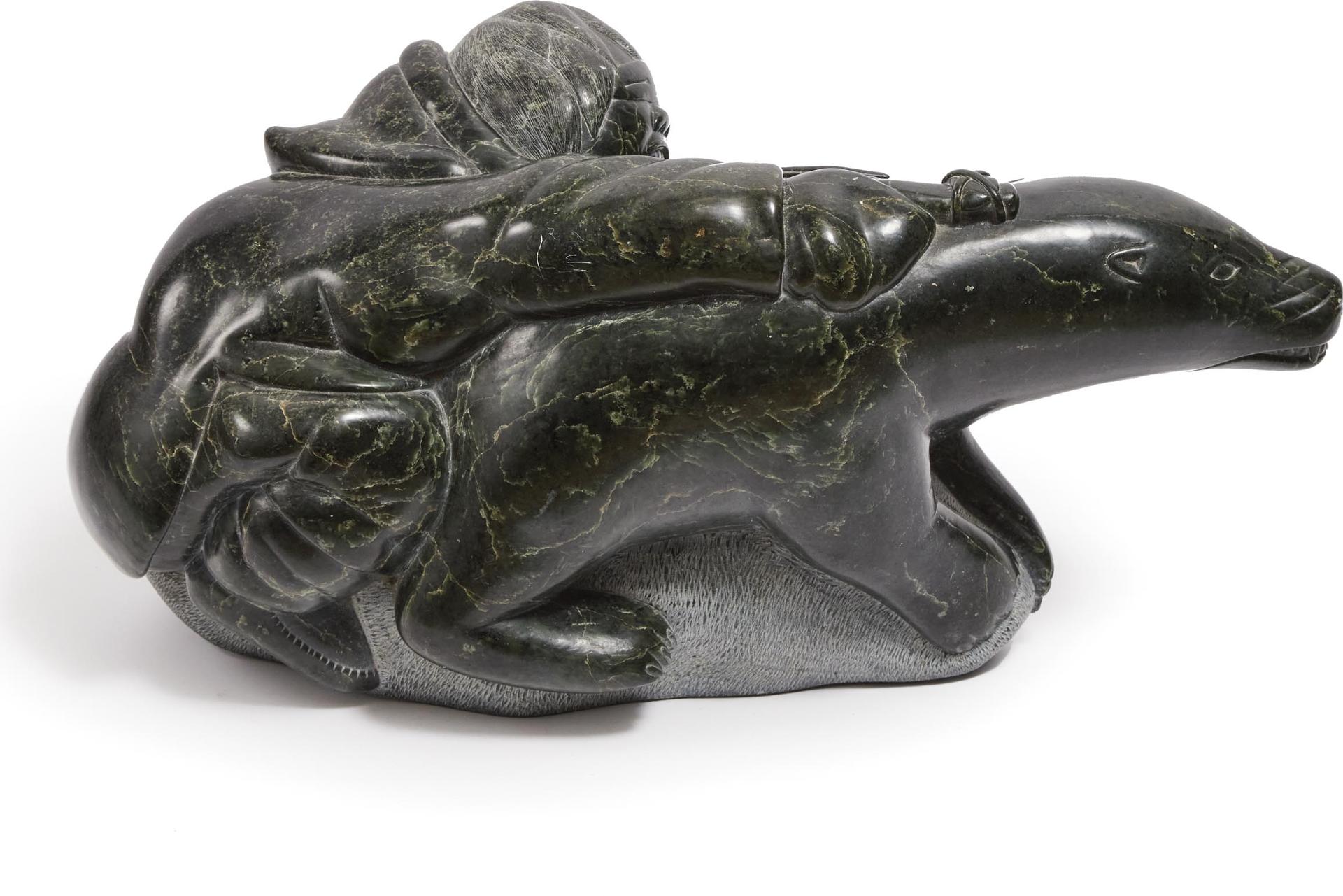 Simeonie Ohaituk (1941) - Hunter Attacking Polar Bear, 1973
