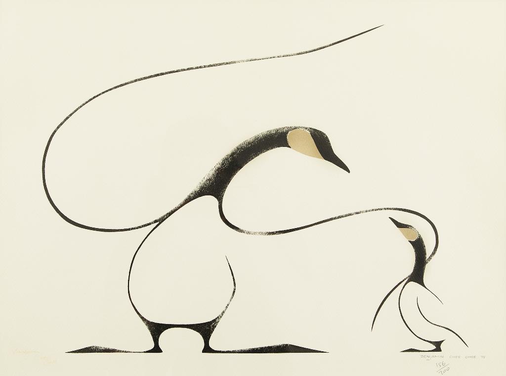Benjamin Chee Chee (1944-1977) - Mother and Child