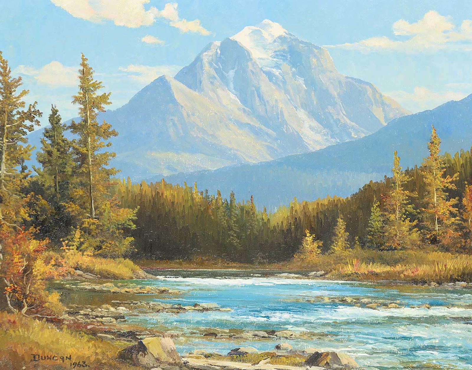Duncan Mackinnon Crockford (1922-1991) - Mount Temple from Bow River, Alberta