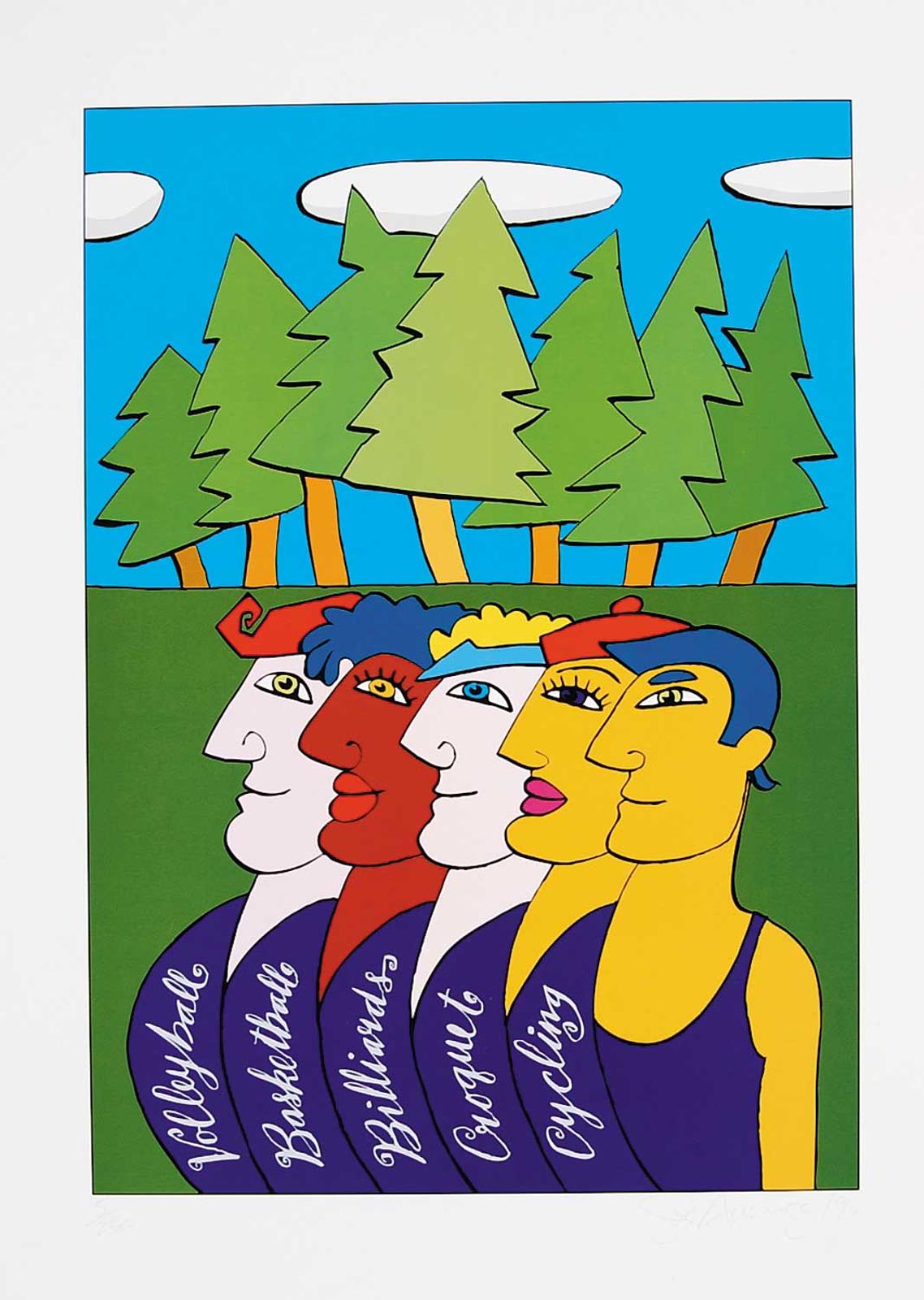 Joe Average (1957) - Untitled - Volleyball, Basketball, Billiards, Croquet and Cycling #5/250