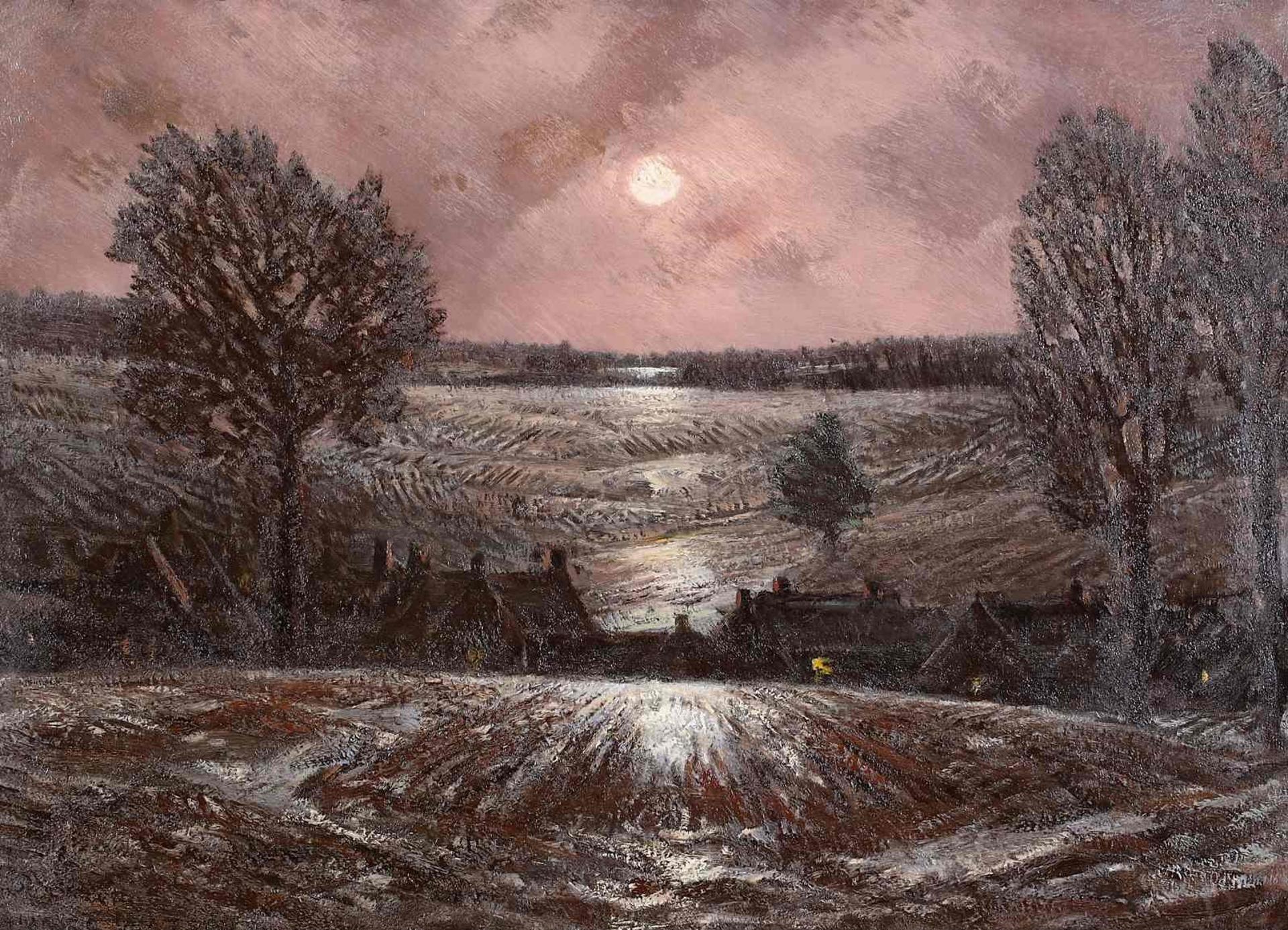 Homer Ransford Watson (1855-1936) - A Moonlit Village