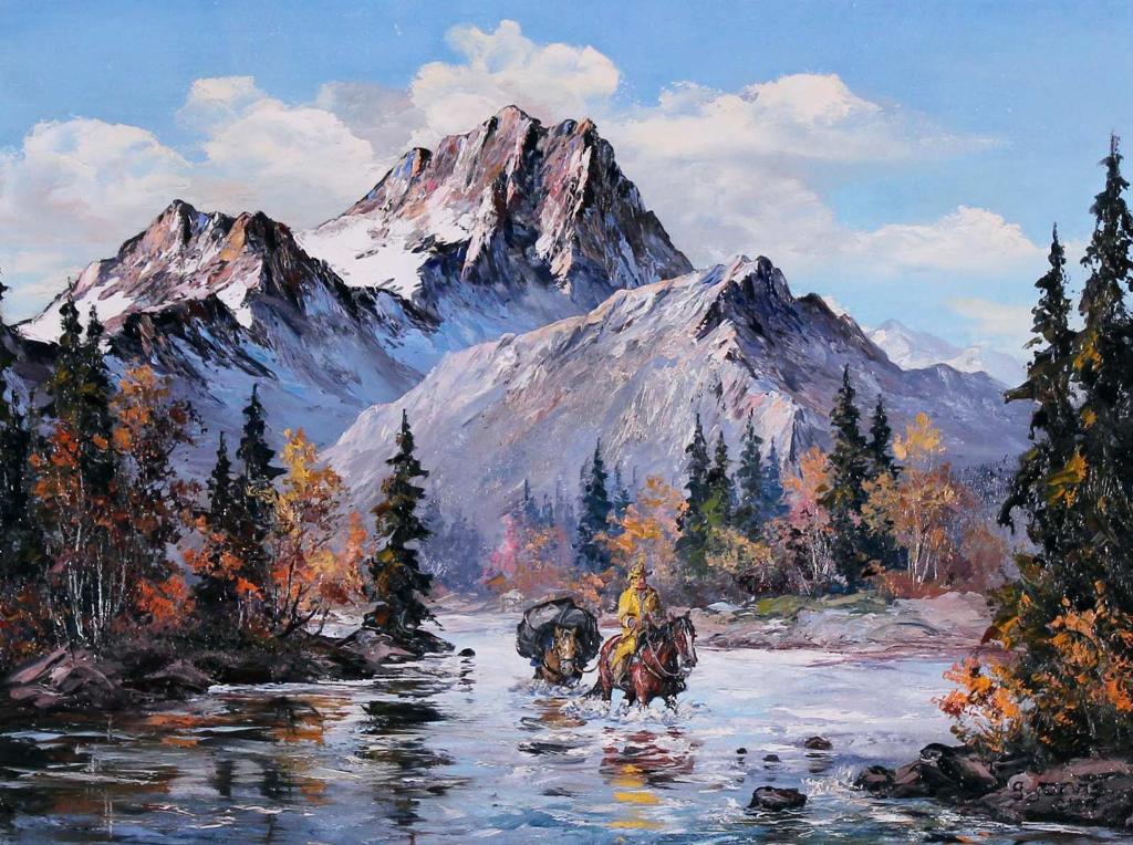 Georgia Jarvis (1944-1990) - Riding The Misty Range - Kananaskis Country