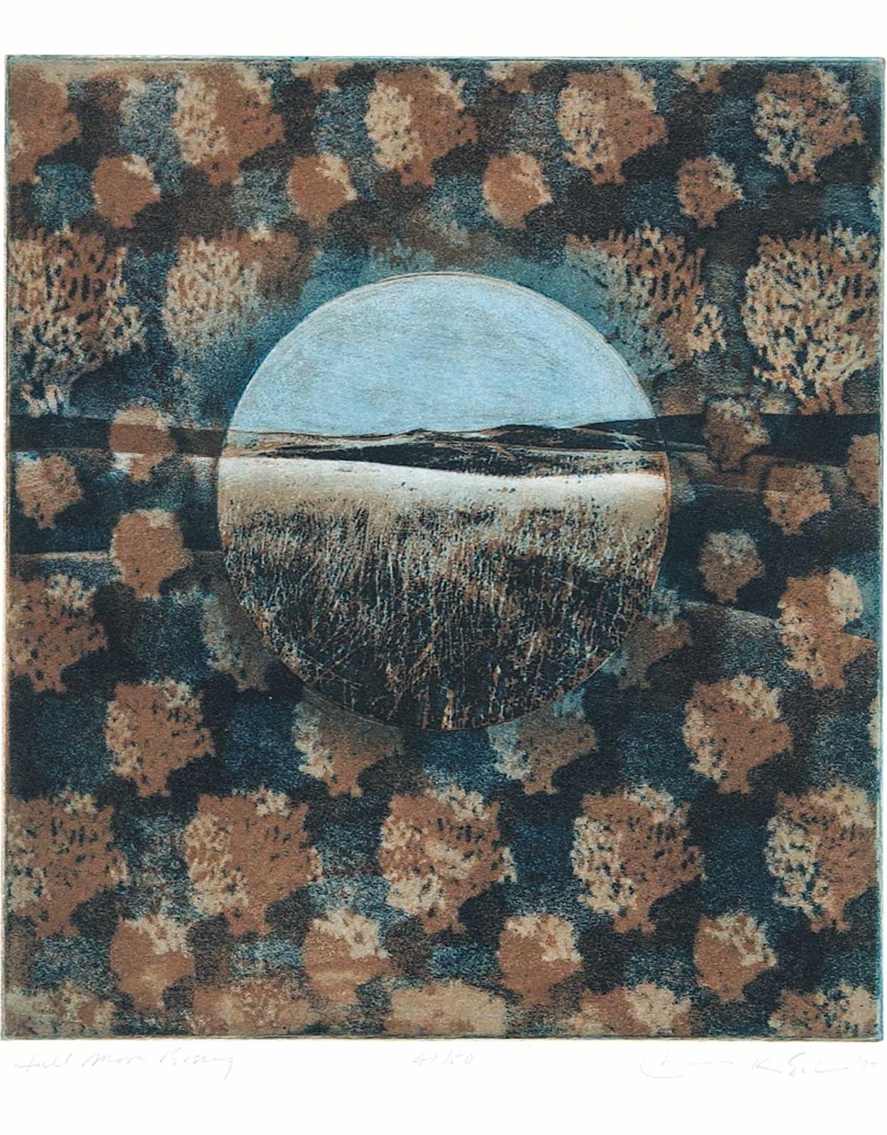 John Kenneth Esler (1933-2001) - Full Moon Rising  #41/50