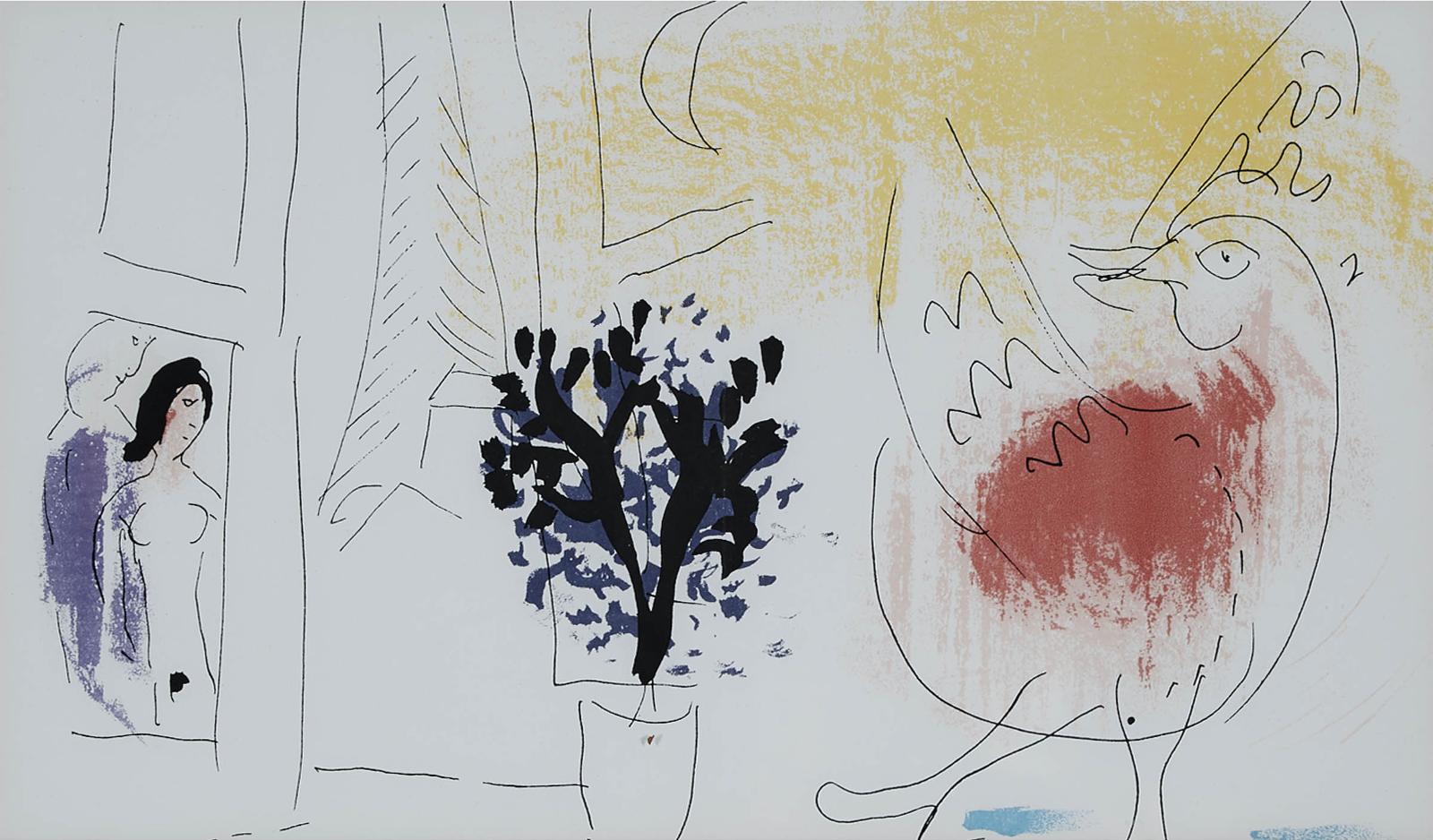 Marc Chagall (1887-1985) - Le Coq Rouge, 1957