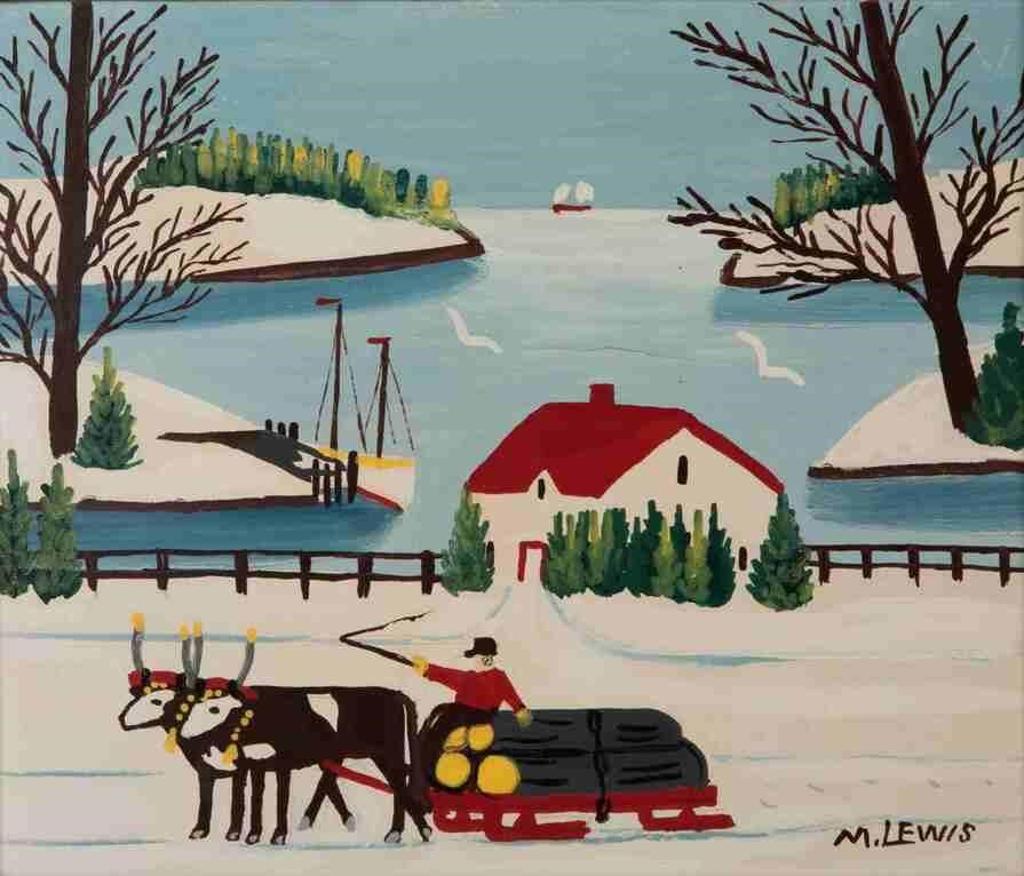 Maud Kathleen Lewis (1903-1970) - Untitled (Oxen in Winter)