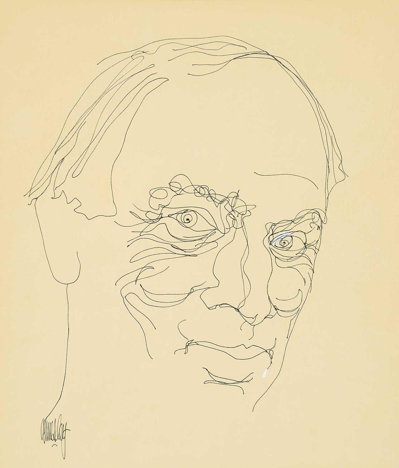 David Ainsley - Untitled - Portrait of Pierre Trudeau
