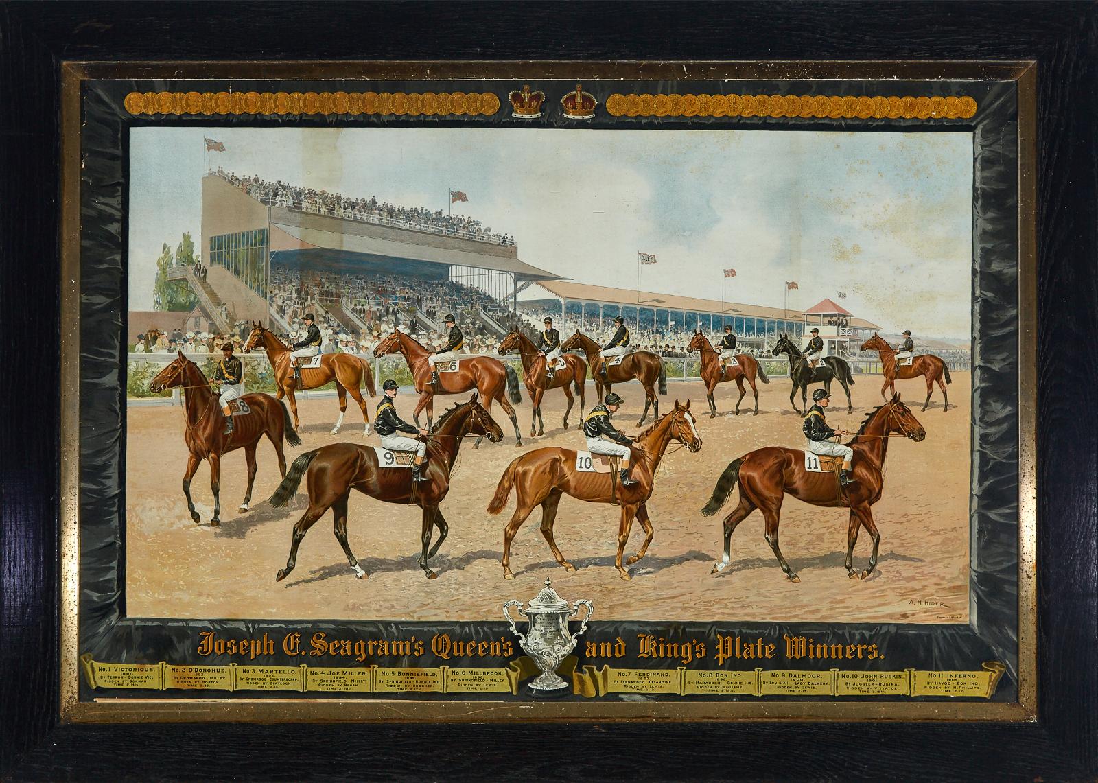 Arthur Henry Hider (1870-1952) - Joseph E. Seagram's Queen's And King's Plate Winners, C.1905