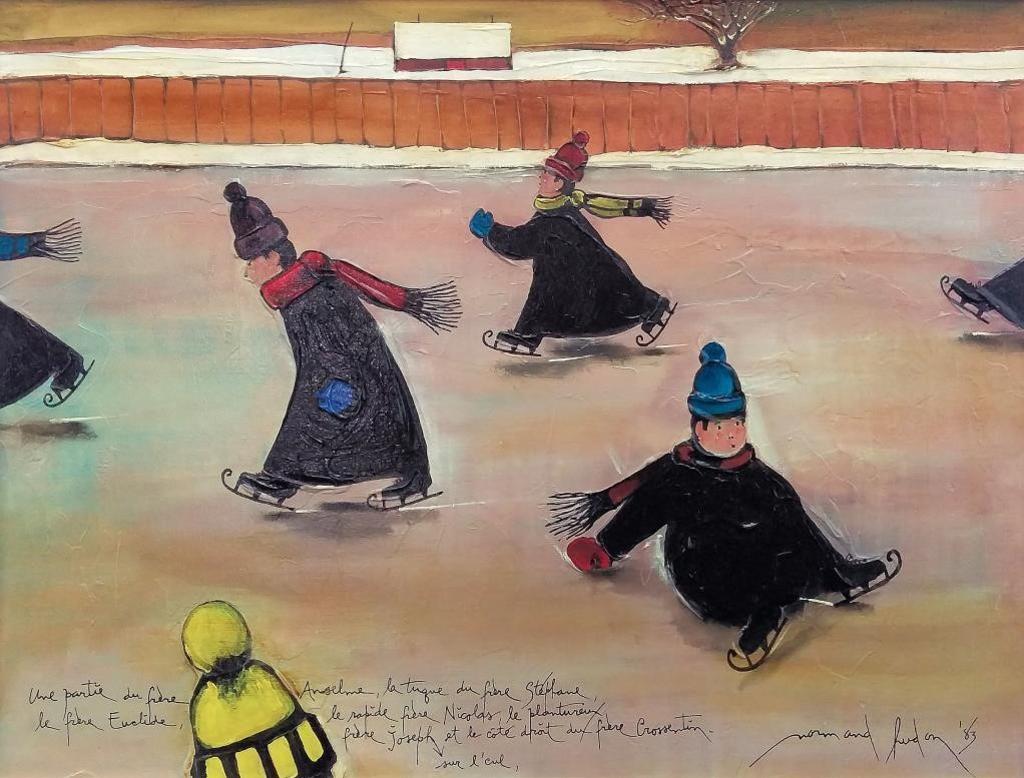 Normand Hudon (1929-1997) - Freres Patinage, 1983