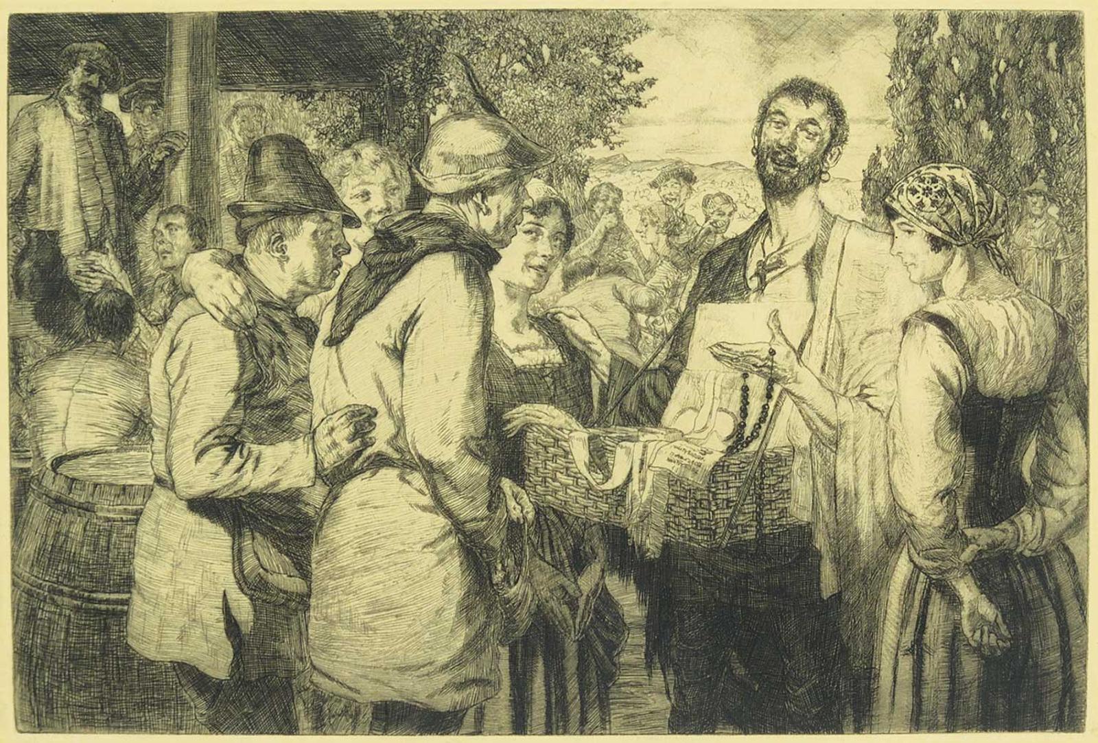 William Strang (1859-1921) - The Gypsy Peddler