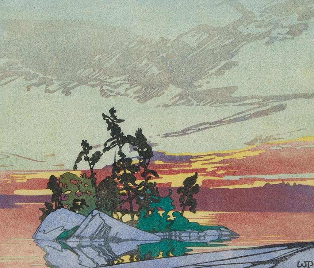 Walter Joseph (W.J.) Phillips (1884-1963) - Sunset, Lake of the Woods