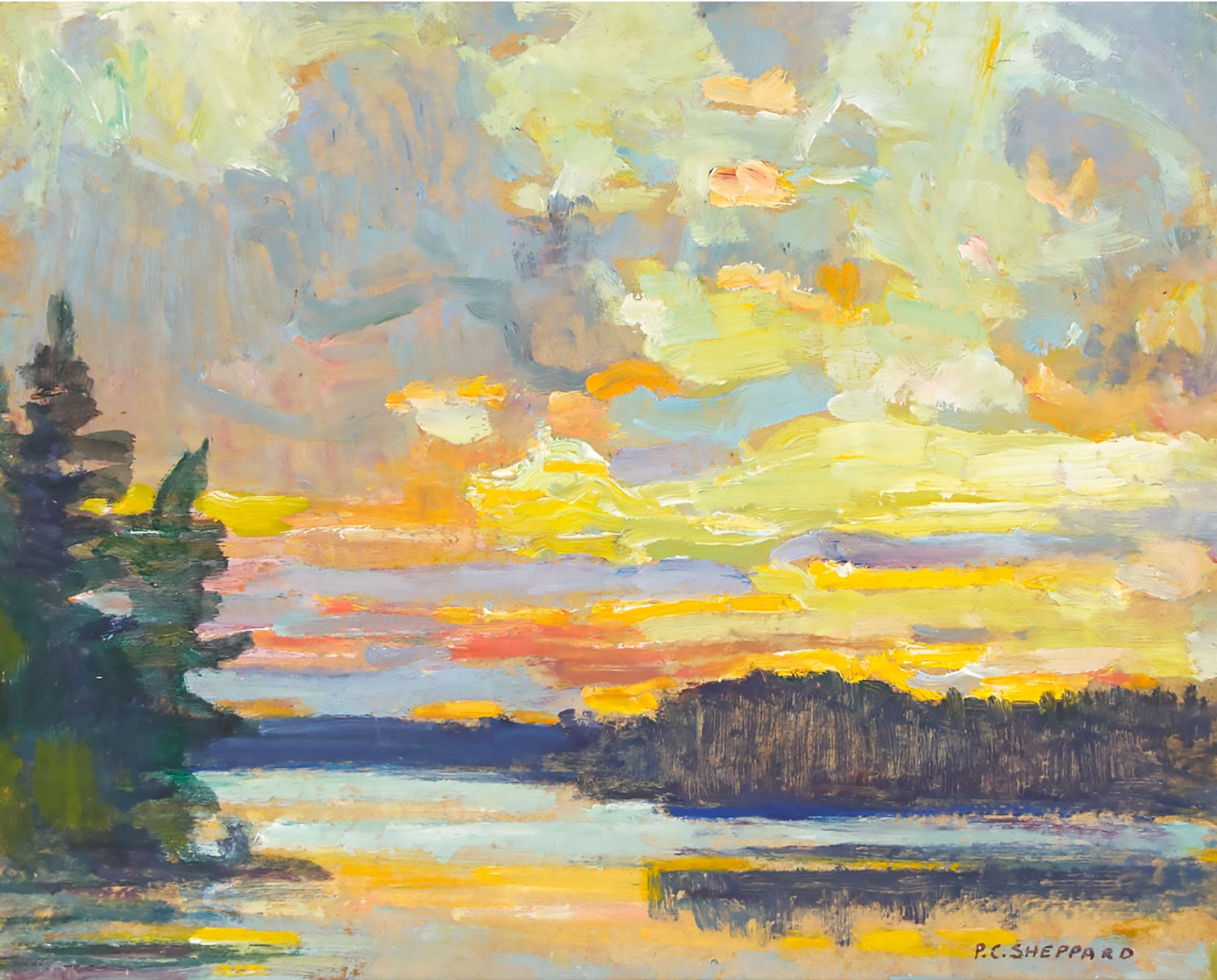 Peter Clapham (P.C.) Sheppard (1882-1965) - Sunset, Algonquin Park