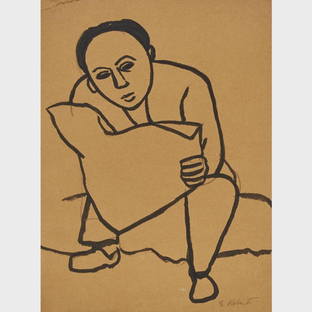 William Goodridge Roberts (1921-2001) - Figure Reading A Newspaper