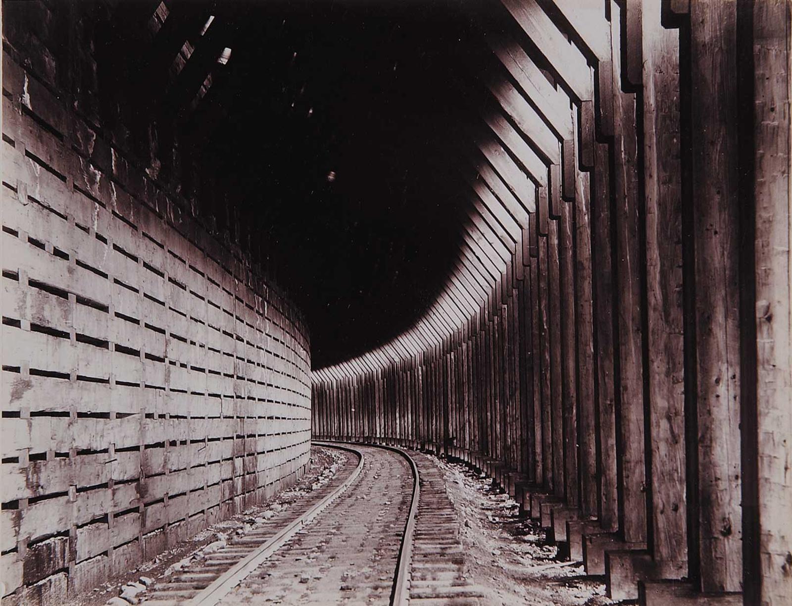 J. H. Clarke - 92 - Interior of Snowshed, Selkirks, B.C.