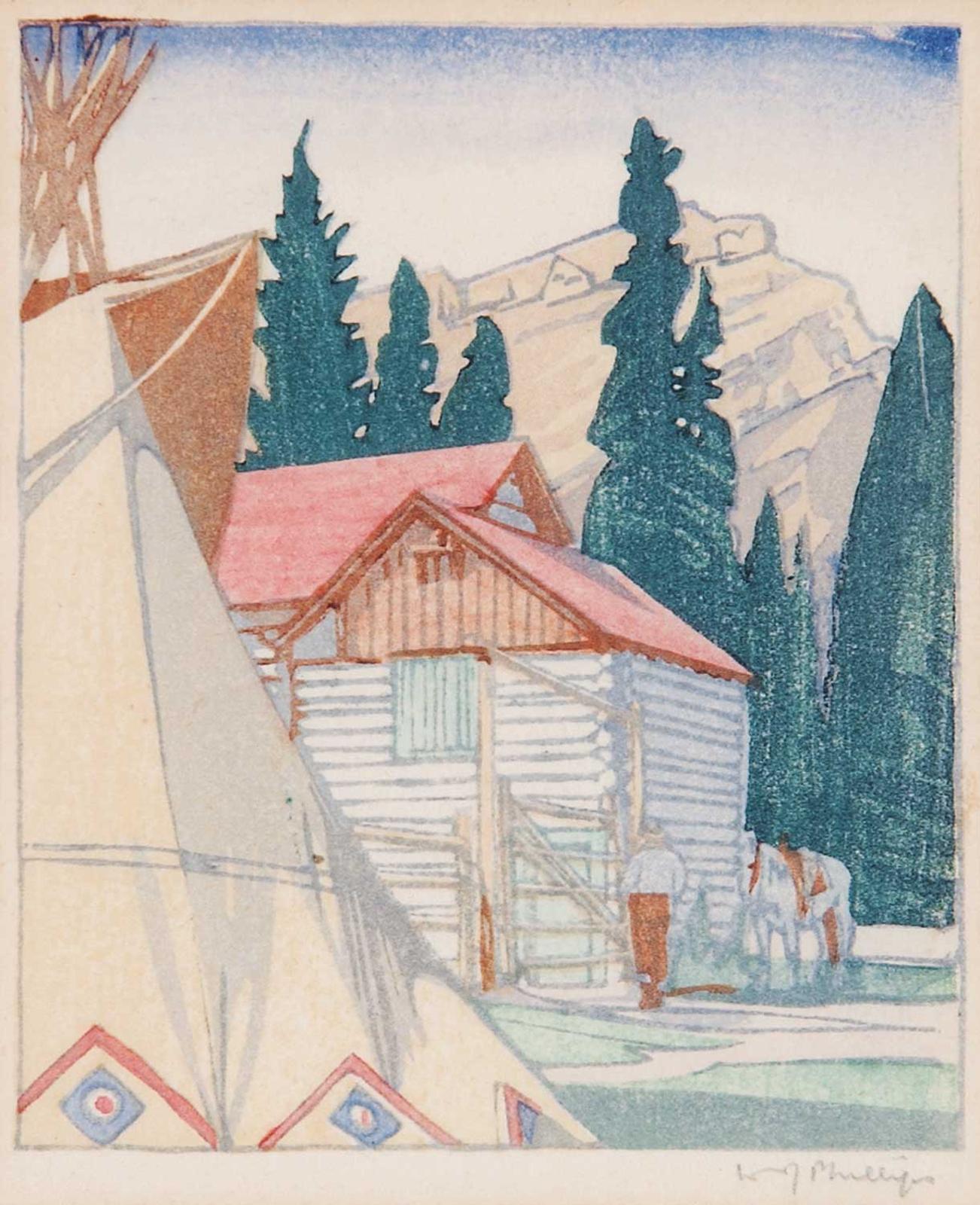 Walter Joseph (W.J.) Phillips (1884-1963) - Corral at Banff