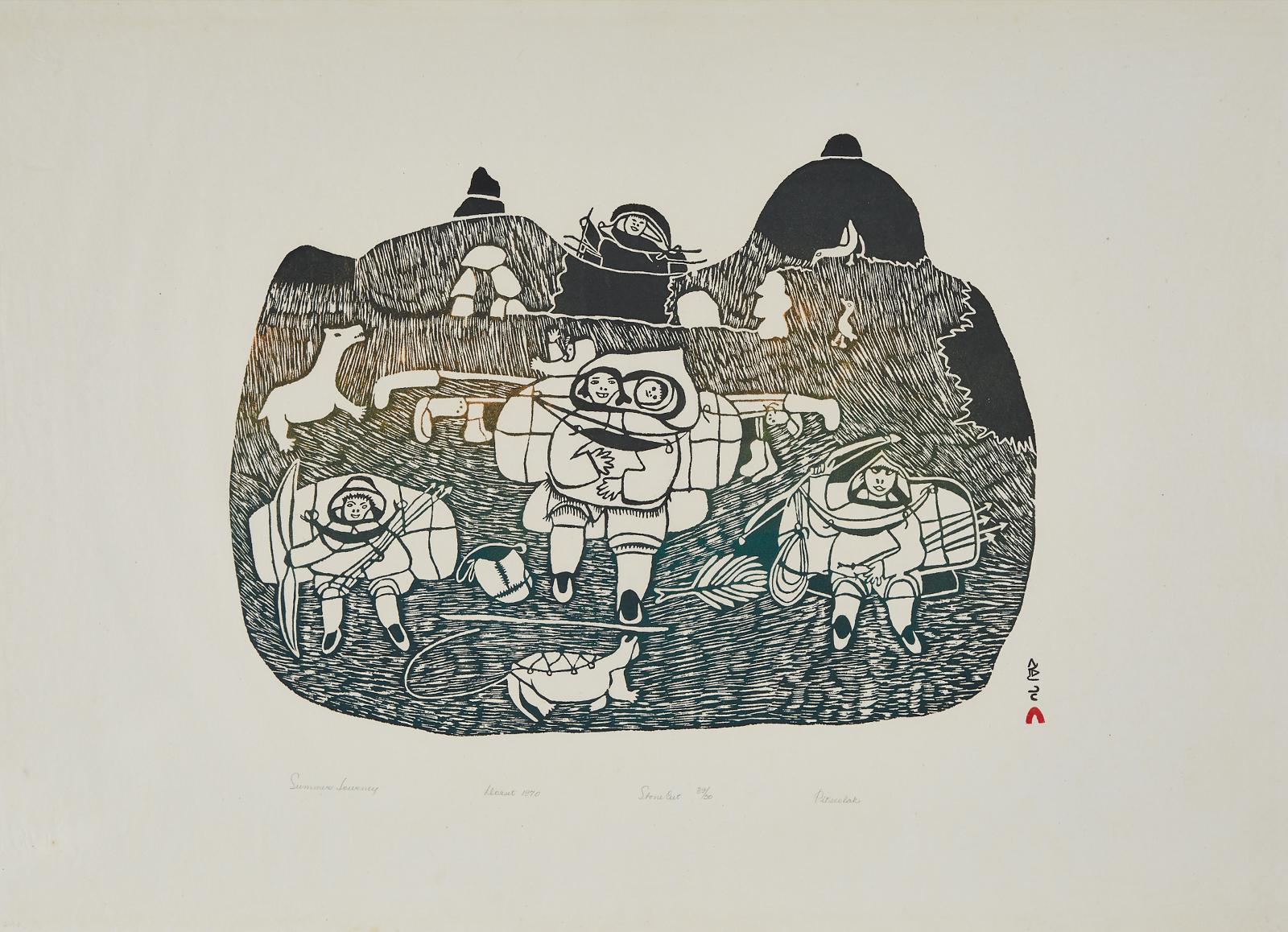 Pitseolak Ashoona (1904-1983) - Summer Journey