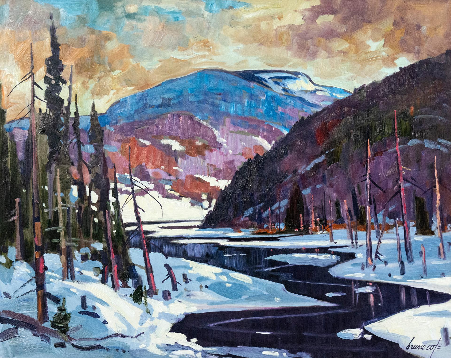 Bruno Cote (1940-2010) - Dégel, rivière Malbaie