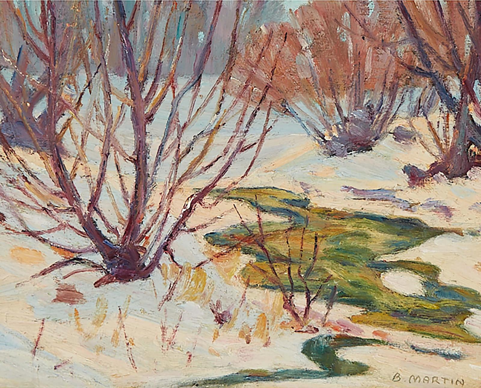 Bernice Fenwick Martin (1902-1999) - Winter's End - Winter On The Don