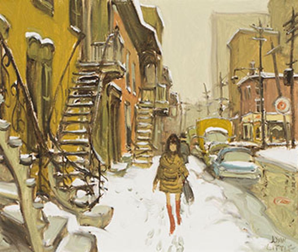 John Geoffrey Caruthers Little (1928-2024) - Greek Girl on Rue St. Dominique (Corner Duluth St.) Montréal
