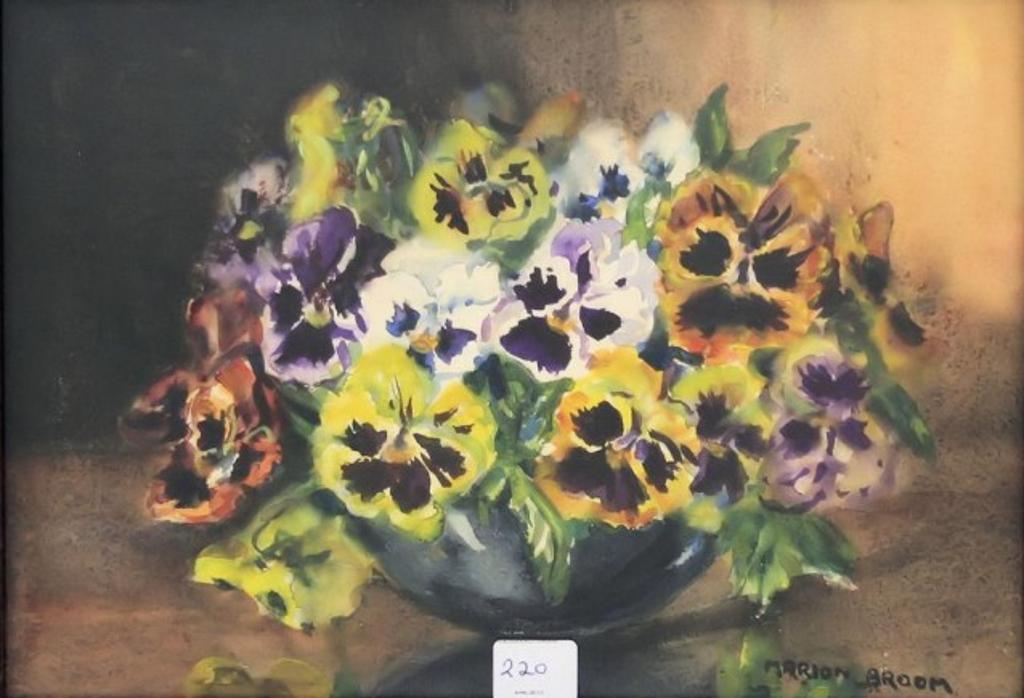 Marion Broom (1878-1962) - Bowl of Pansies Still-Life