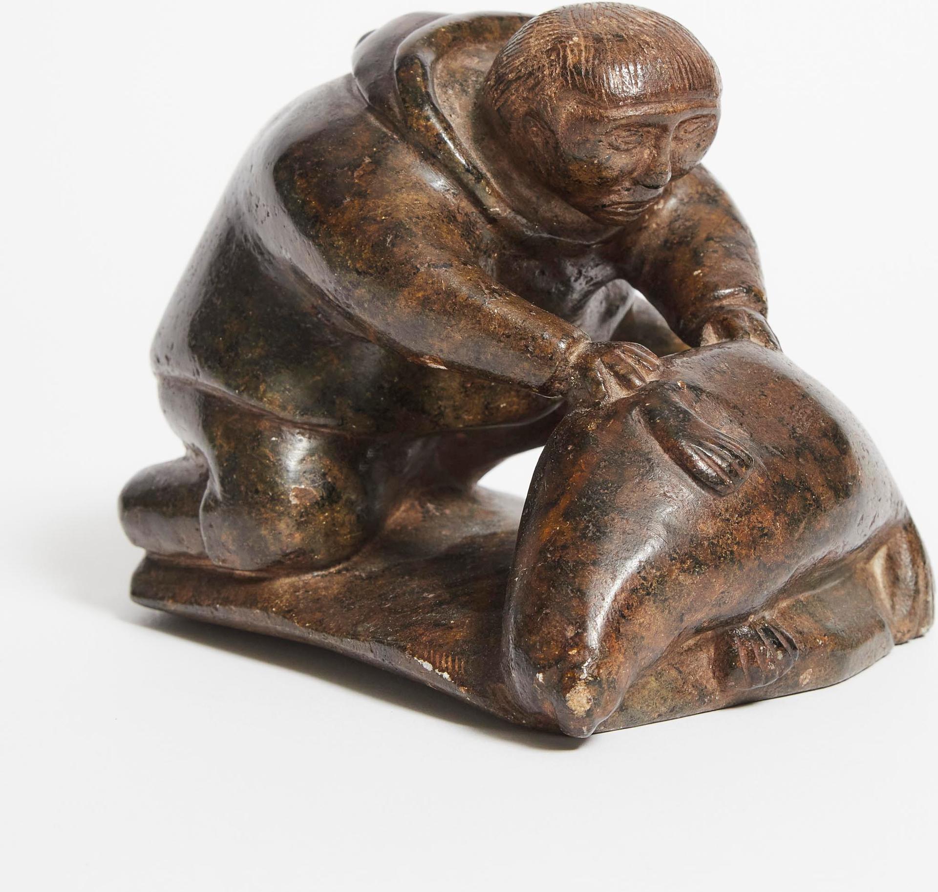Pingu Alaku (1930-1975) - Hunter With Seal