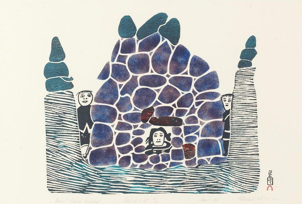 Pitseolak Ashoona (1904-1983) - Ancient Eskimo Dwelling