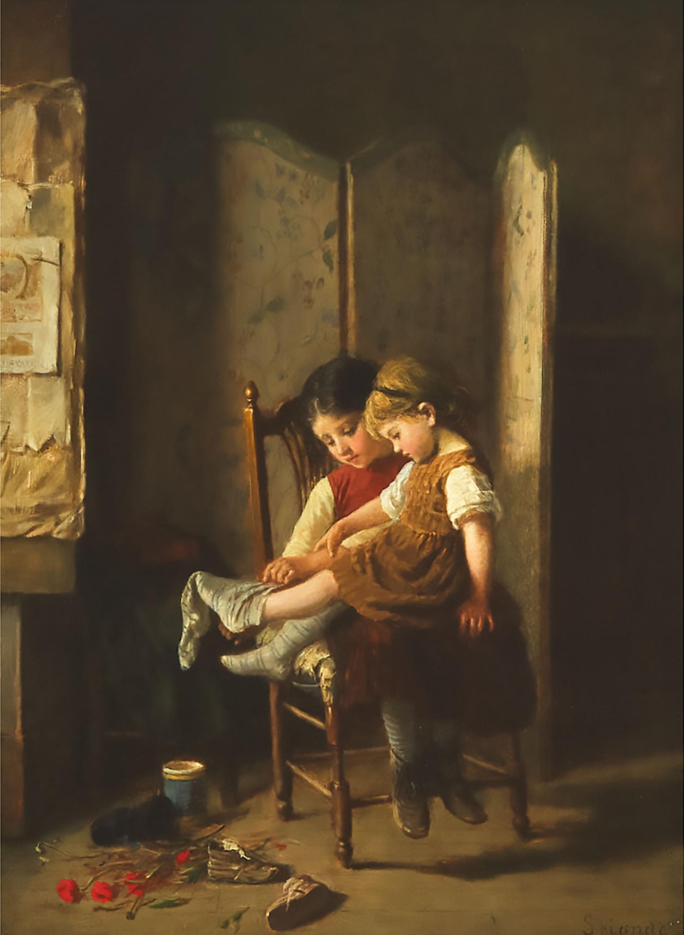 Paul Seignac (1826-1903) - Helping Sister