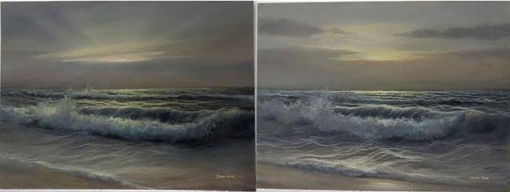 David Jean (1938) - Untitled (Rolling Waves At Dusk)