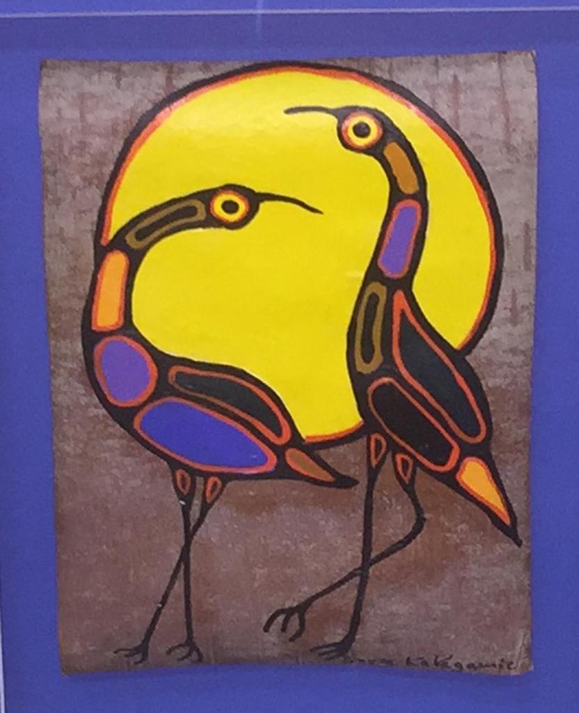 Goyce Kakegamic (1948) - Blue herons at dusk