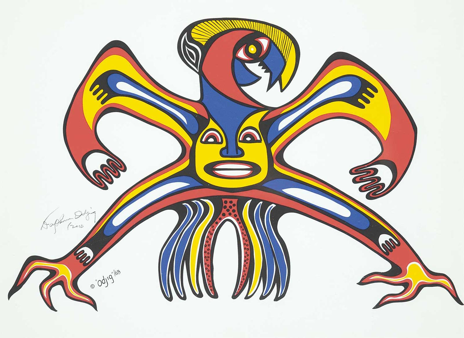 Daphne Odjig (1919-2016) - Untitled - Spirit of the Mighty Thunderbird