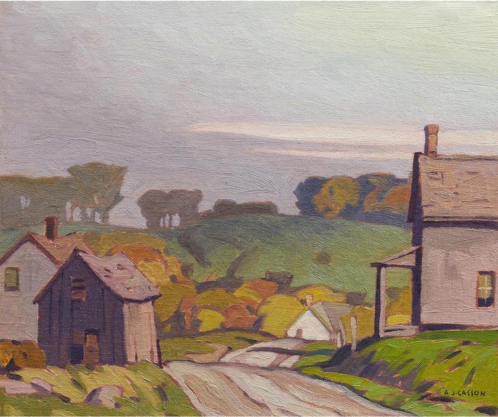 Alfred Joseph (A.J.) Casson (1898-1992) - Autumn Haze-Terra Cotta